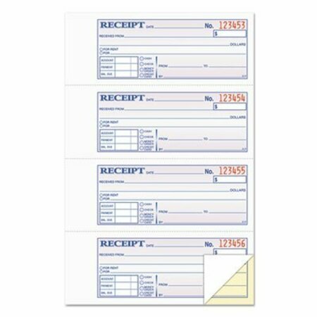 TOPS BUSINESS FORMS TOPS, Money And Rent Receipt Books, 2-3/4 X 7 1/8, Two-Part Carbonless, 200PK 46806